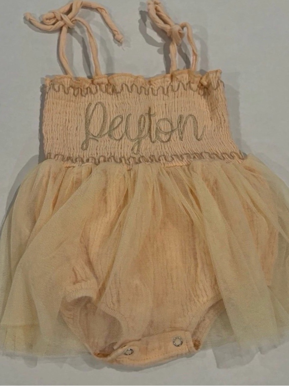 Custom Made “Peyton” Pink Tutu Romper / Cake Smash Dress 12-18 Months Birthday